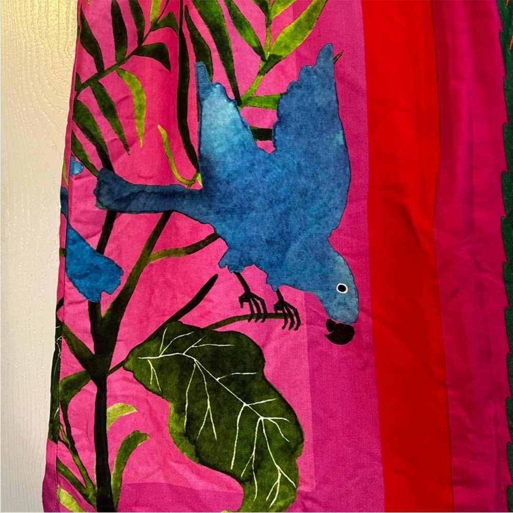 FARM Rio Red Tropical Asymmetrical Wrap Skirt(Botanical Print) - Picture 4 of 7